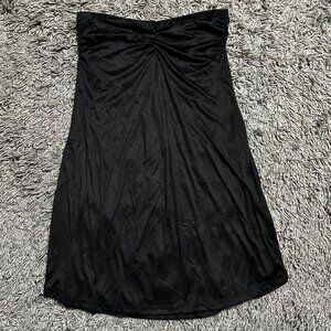 Y2K Black Strapless Mini Dress Size L